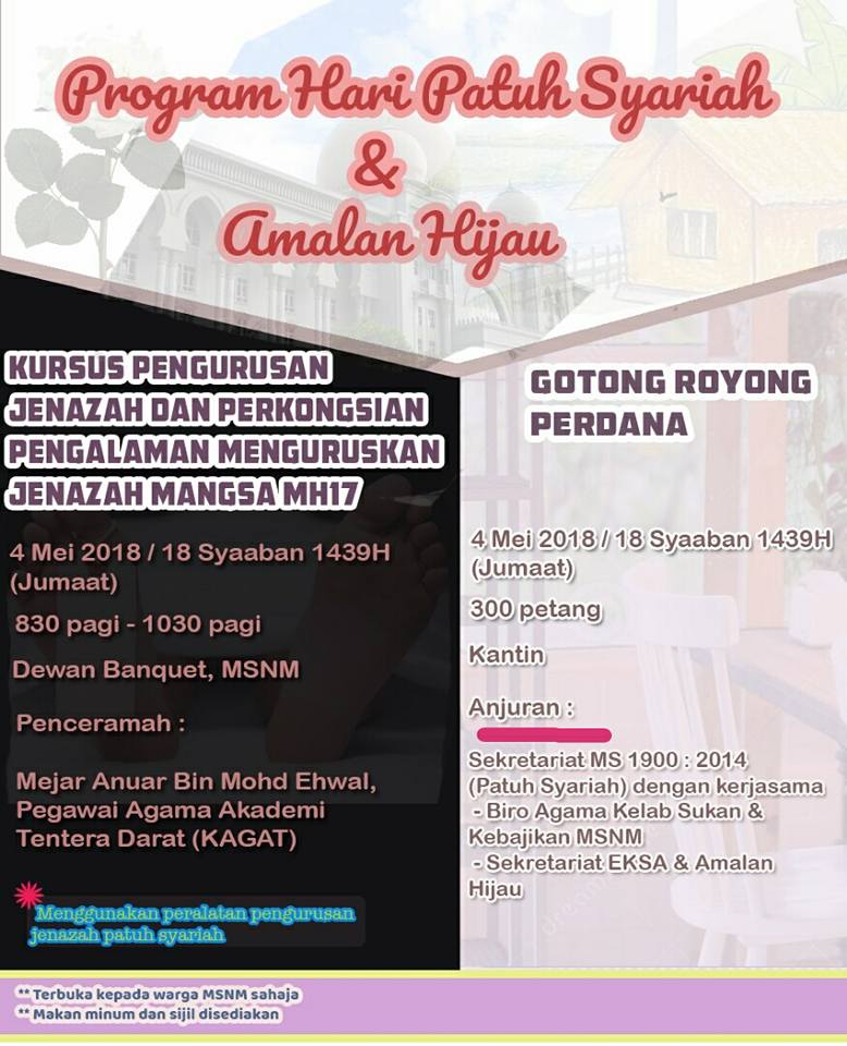 Program Hari Patuh Syariah & Amalan Hijau MSNM